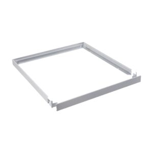 60x60 påbygningsramme til LED panel - Hvid plast, højde 4,4cm, til direkte montering på loft