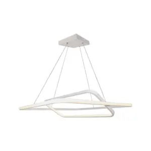 60x60cm 48W LED pendel, dæmpbar - 5150lm, hvid, aluminium, IP20 indendørs