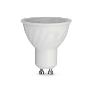 6W GU10 LED pære - Samsung LED chip, 10Â° linse, 4000K, 445lm, Ripple Plastic Spotlight