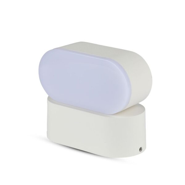 6W LED Væglampe - Roterbar, 1 Hoved, 4000K, Hvid Hus