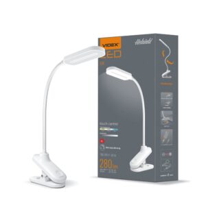 6W LED dæmpbar skrivebordslampe med klemme - Helsinki, 370lm, 3-trin CCT, hvid, 120Â° lysvinkel