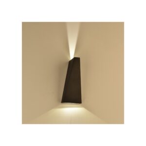 6W LED væglampe - IP65 udendørs, Sort, inkl. lyskilde