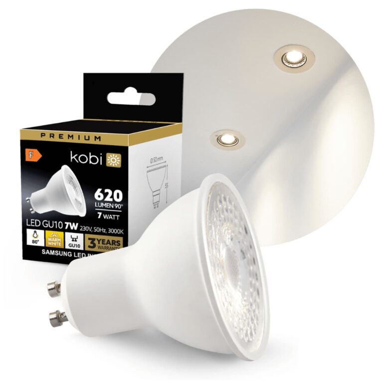 7W - LED GU10 - 3000K - 620lm - SAMSUNG LED - Ikke Dæmpbar