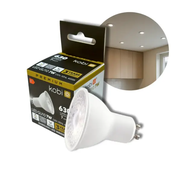 7W - LED GU10 - 4000K - 630lm - SAMSUNG LED - Ikke Dæmpbar