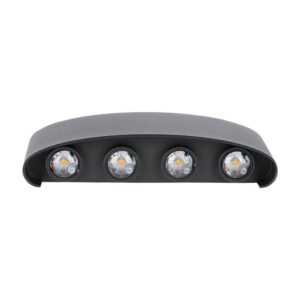 7W - LED Væglampe, 4000K, Sandet Sort
