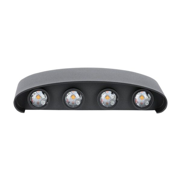 7W - LED Væglampe, 4000K, Sandet Sort