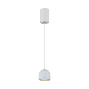 8,5W LED pendel, Ø10cm - Lysegrå, 850lm, touch on/off, justerbar wire, inkl. lyskilde