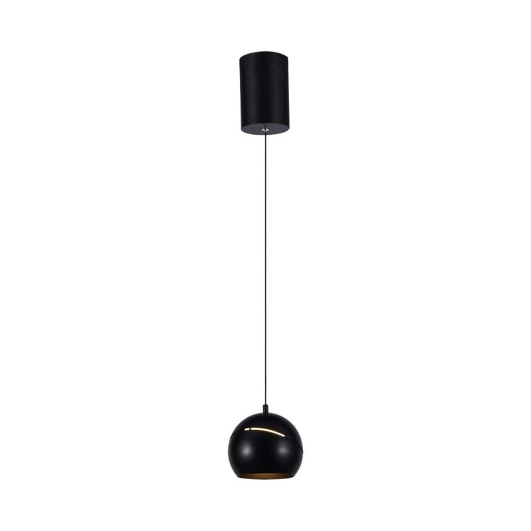 8,5W LED pendel - Ø18cm, sort, touch on/off, 3000K, inkl. lyskilde
