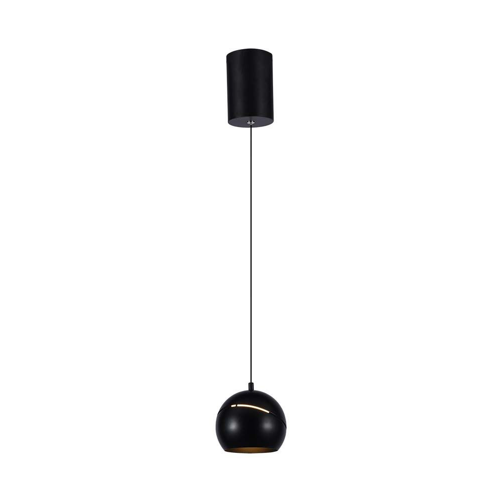 8,5W LED pendel - Ø18cm, sort, touch on/off, 3000K, inkl. lyskilde