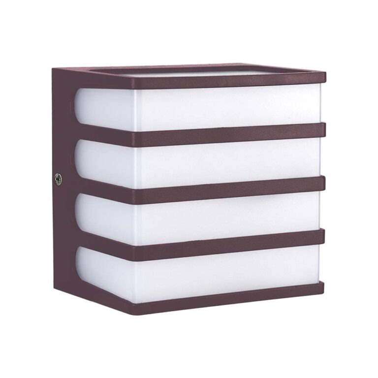 8W LED væglampe - IP65, brun, 3000K, inkl. lyskilde