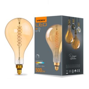 8W kultråd LED pære - Dæmpbar, spiral, ravfarvet, ekstra varm hvid, E27, 230V