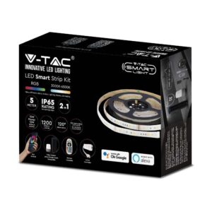 90 LED Strip Sæt - IP65 Striplys, kompatibel med Alexa, Google Home, RGB+3in1, EU-stik
