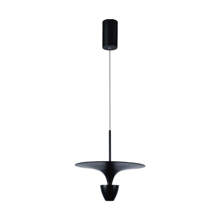 9W LED pendellampe, sort - 1000lm, 120 grader, IP20 indendørs, inkl. lyskilde