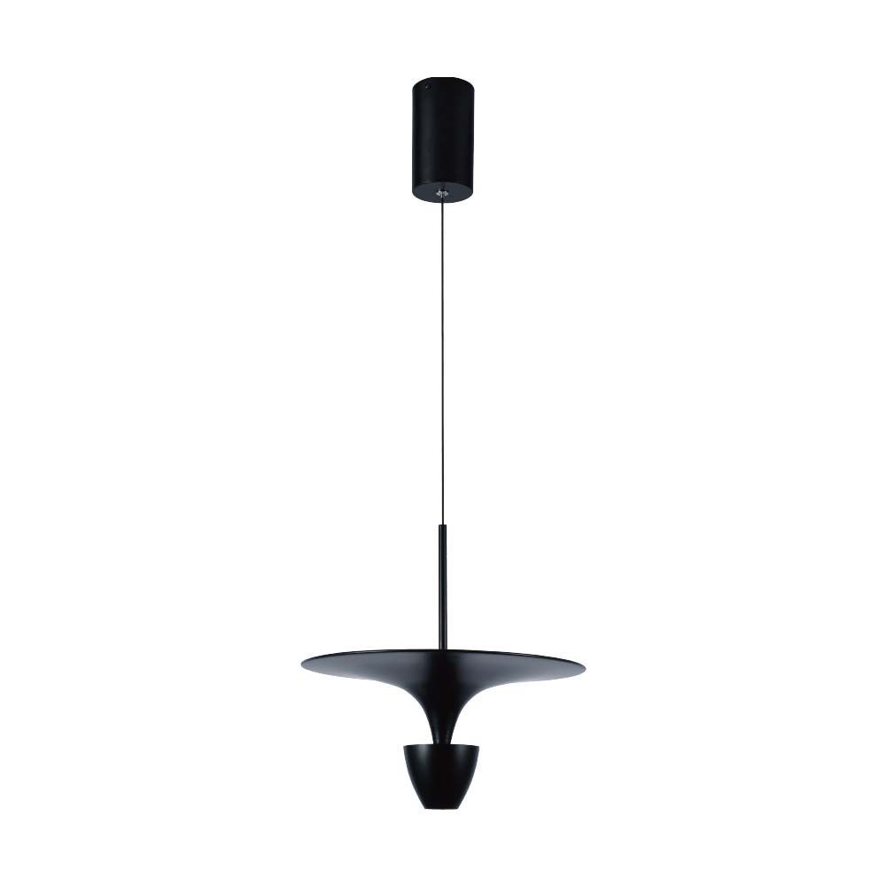 9W LED pendellampe, sort - 1000lm, 120 grader, IP20 indendørs, inkl. lyskilde