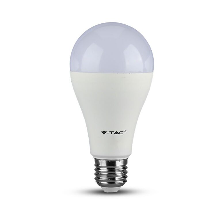 A65 LED Pære 15W E27 - 6400K, Plastik, 2 stk