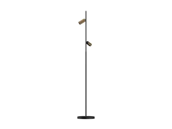 ANTIDARK - Decor F2 LED Gulvlampe Double Dim. Sort/Messing