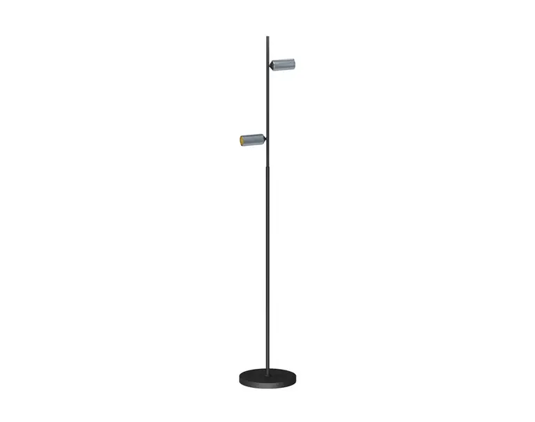ANTIDARK - Decor F2 LED-gulvlampe, dæmpbar, sort/aluminium