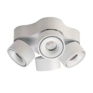 ANTIDARK - Easy Quattro W4100 LED-loftlampe, 4 lyskilder, hvid