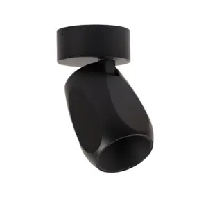 ANTIDARK - Facet W70 LED-loftlampe, sort, metal, Ø 7 cm