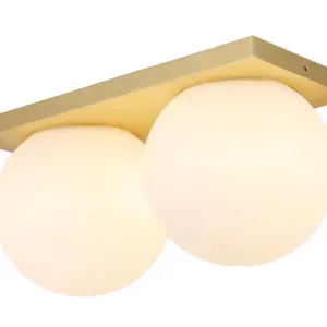 ANTIDARK - Palla C2135 LED-loftlampe, messing/opal, dæmpbar