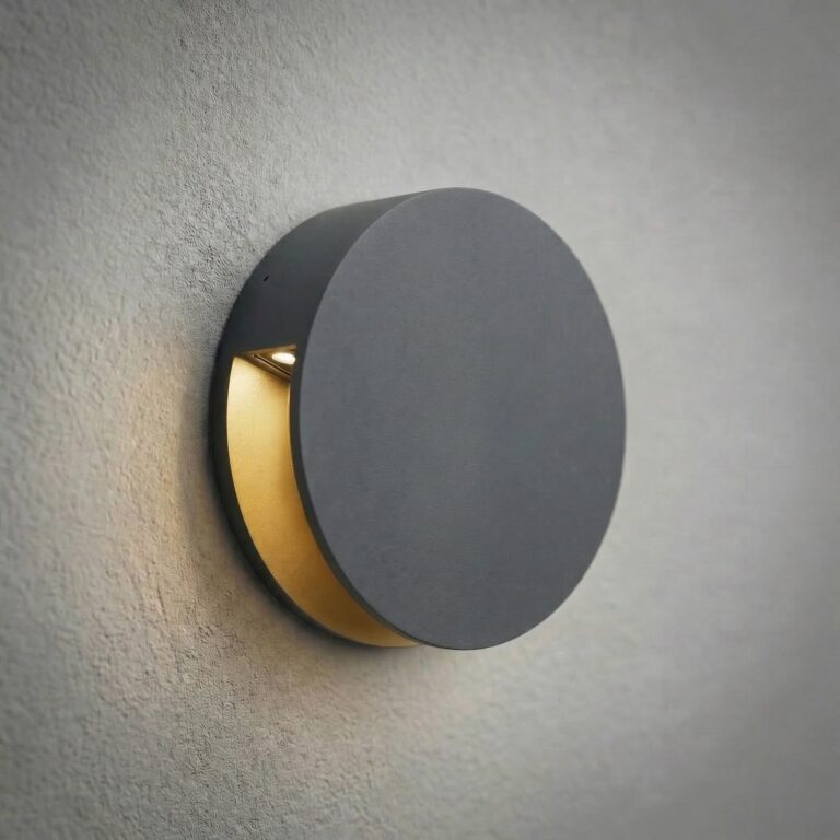 Advero udendørs LED-væglampe, IP44, CCT, husnummer, antracit Lucande - Moderne - Aluminium - Rund