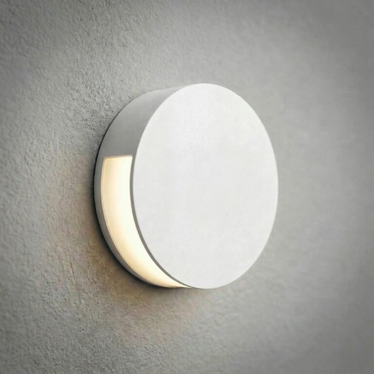 Advero udendørs LED-væglampe, IP44, CCT, husnummer, lysegrå Lucande - Moderne - Aluminium - Rund