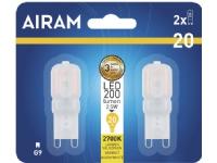 Airam LED-pære opal G9 pære 200 lm 2-pack