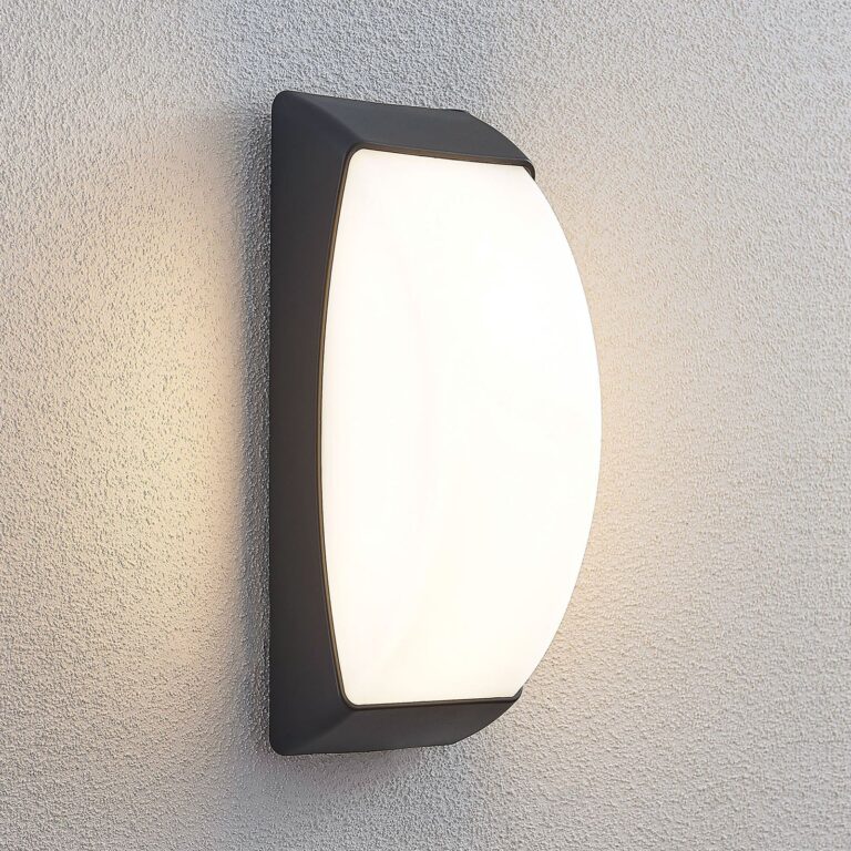 Alexey LED Udendørs Væglampe IP65 Dark Grey - Lindby - Moderne - Plastik - Kantet