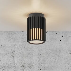 Aludra udendørs loftlampe, sort