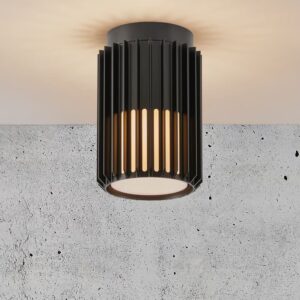 Aludra udendørs loftlampe, sort