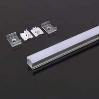 Aluprofil til LED-stribe, 2000x17,2x14,4 mm, slv