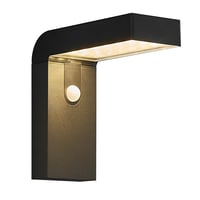 Alya udendørs væglampe m. solcelle & sensor, LED, sort - Nordlux