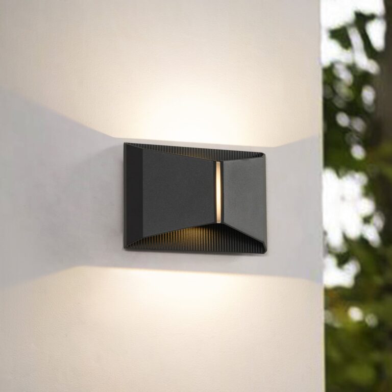 Anlira udendørs LED-væglampe, op og ned, IP65, sort Lindby - Terrasse - Moderne - Metal - Kantet