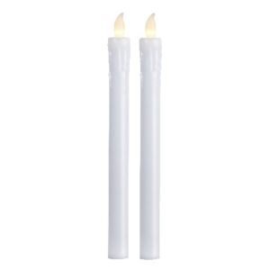 Antique candle 2ps white (hvid)