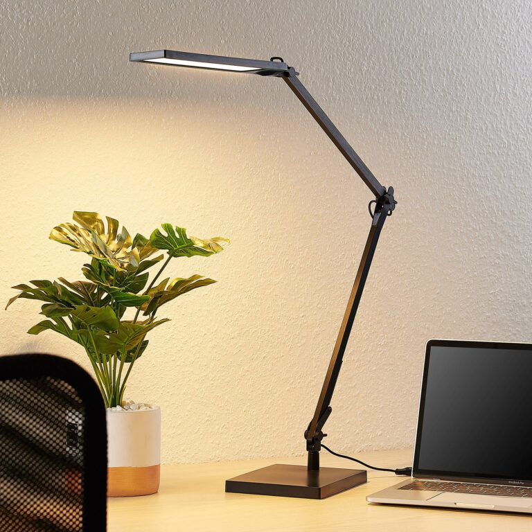 Antisa LED Bordlampe Dim Black - Lindby - Kontor / arbejdsværelse - Moderne - Plastik - Med én lyskilde
