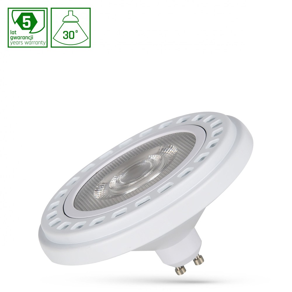 Ar111 LED 20W GU10 - 230V, COB, 30°, neutral hvid, RA90, premium white spectrum