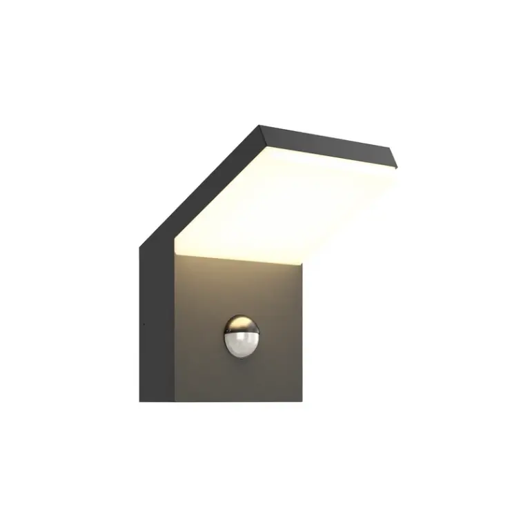 Arcchio - Yolena udendørs LED-væglampe, sensor, antracit, aluminium