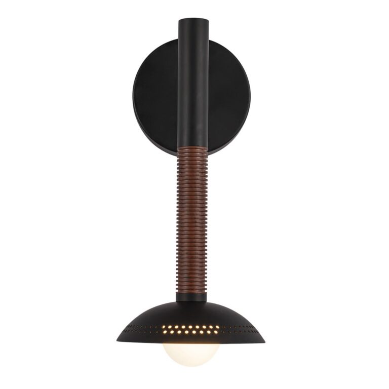 Arden LED-væglampe, sort, højde 36 cm, metal, dæmpbar – Elstead - Stue - Moderne - Aluminium - Med én lyskilde