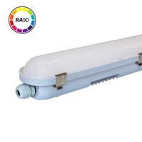 Armatur, 150 cm, 60W, 4000K, 7800 lumen, gennemfortrdet, HiCRI Ra 90, IP65