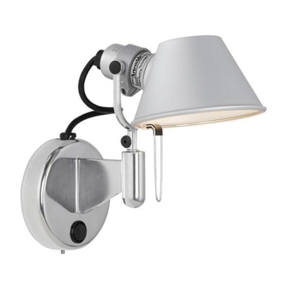 Artemide Tolomeo Micro Faretto LED Væglampe Dæmpbar Med Afbryder 3000K Aluminium