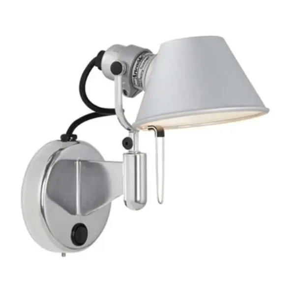Artemide - Tolomeo Micro Faretto Væglampe u/Afbryder LED Alu