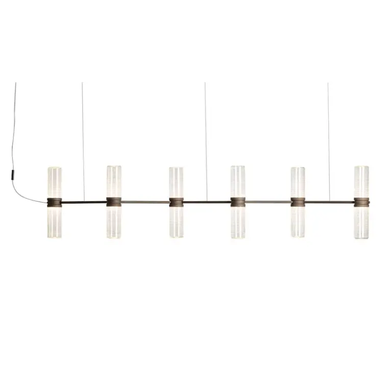 Artemide - Zephyr Linear App LED-pendel, bronze Længde 160 cm
