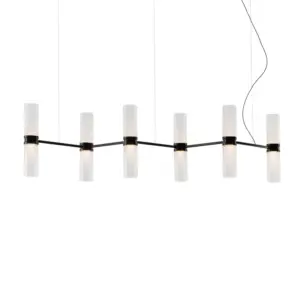 Artemide - Zephyr Linear App LED-pendel, sort, længde 160 cm