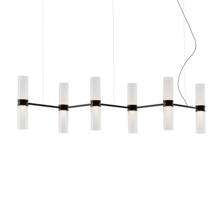 Artemide - Zephyr Linear App LED-pendel, sort, længde 160 cm