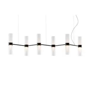 Artemide - Zephyr Linear LED-pendel, sort, længde 160 cm