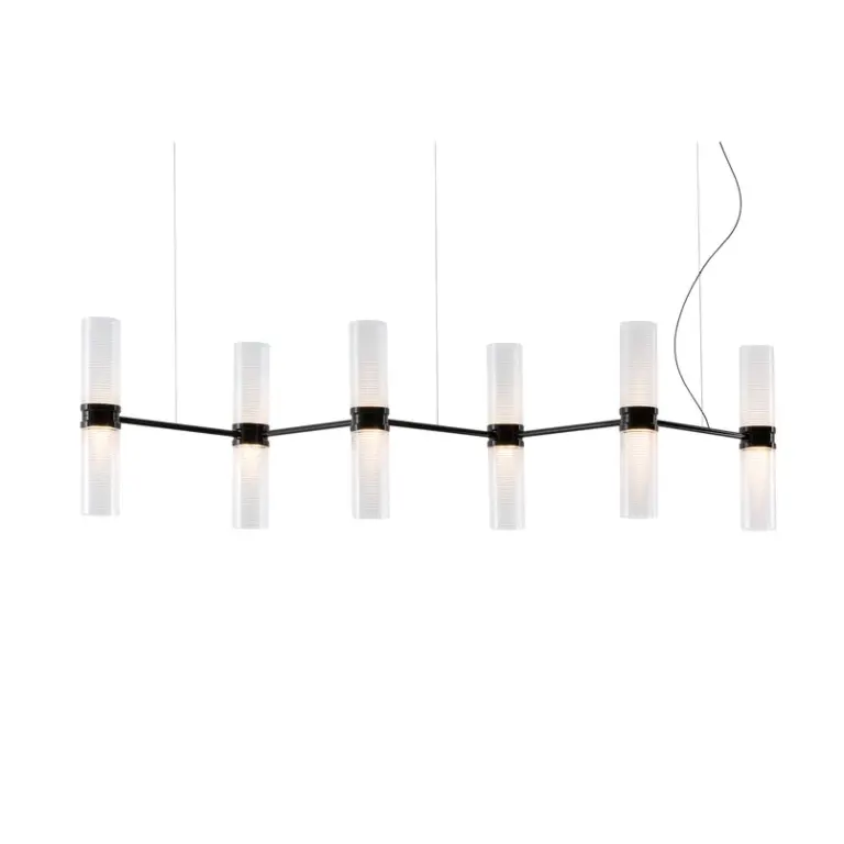 Artemide - Zephyr Linear LED-pendel, sort, længde 160 cm