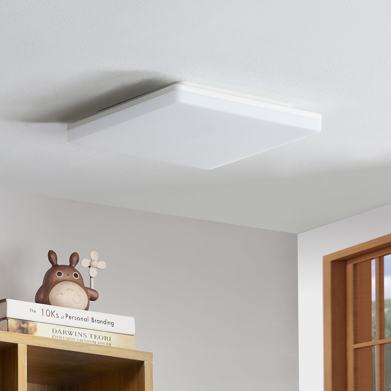 Artin LED-loftlampe, sensor, kantet, 28 cm - PRIOS - Badeværelse - Moderne - Plastik