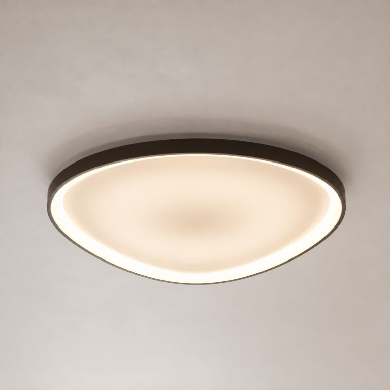 Asken LED-loftlampe, 61 cm, brun, CCT, dæmpbar – Lucande - Stue - Moderne - Aluminium - Plafond