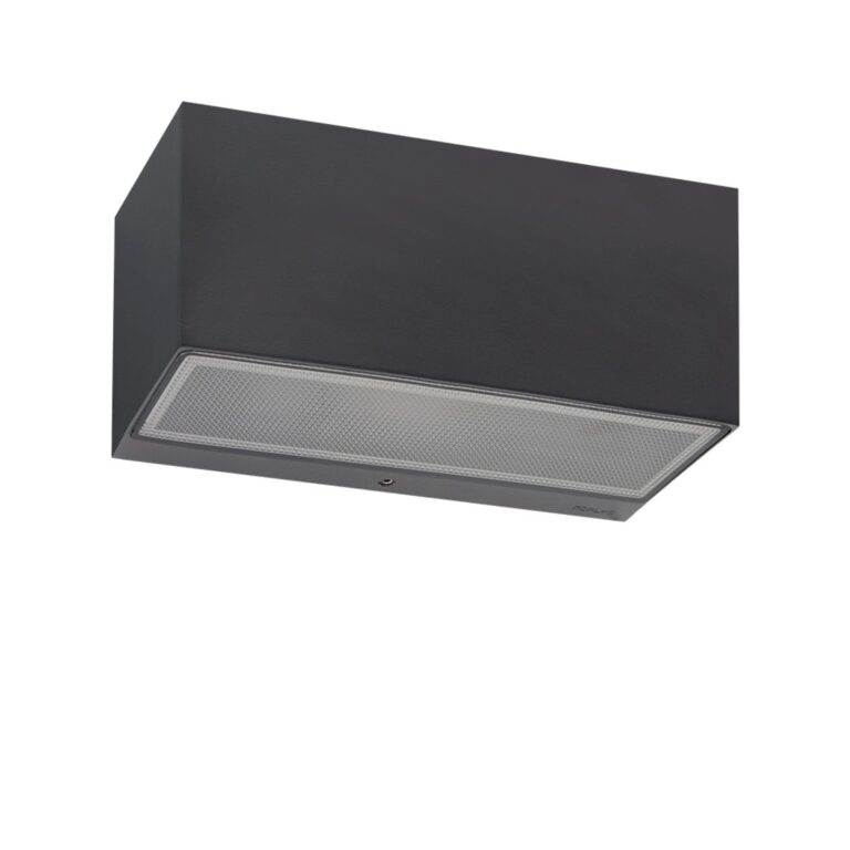 Asker stor udendørs LED-væglampe, 8,4 W, grafit – Norlys - Terrasse - Aluminium