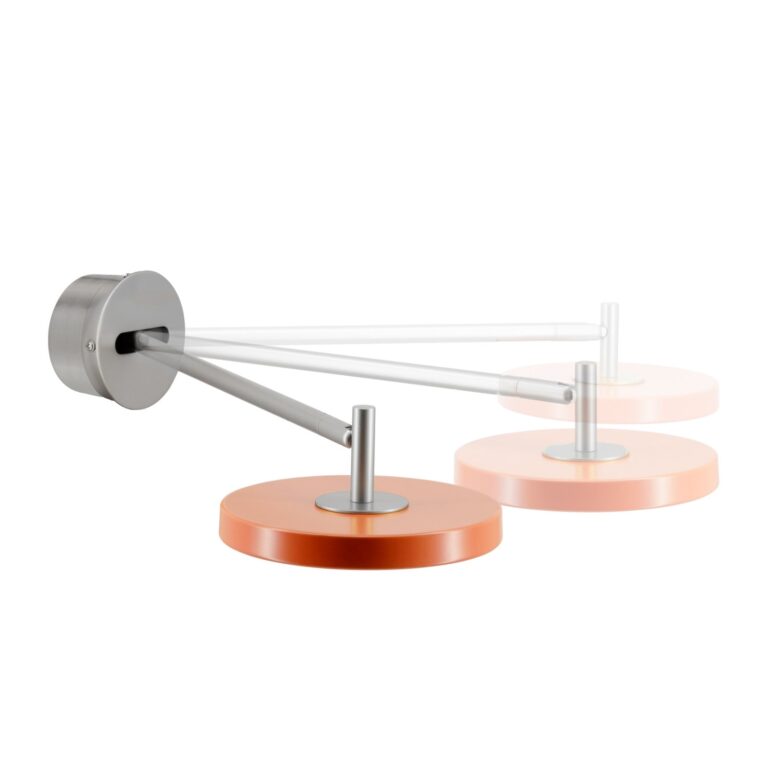 Asteria Long LED-væglampe, orange, stål, fast tilslutning – UMAGE - Stue - Design - Metal - Med én lyskilde